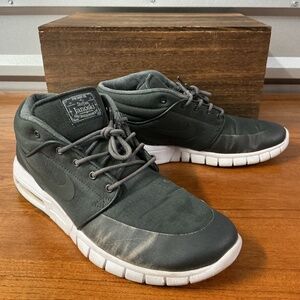 Nike SB Stefan Janoski Max Mid Gray Skateboard Shoe 807507-002 Size 10